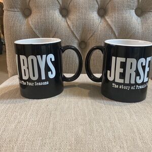 Jersey Boys Frankie Valli Vintage Black & White Coffee Mugs - Set of 2 LIKE NEW